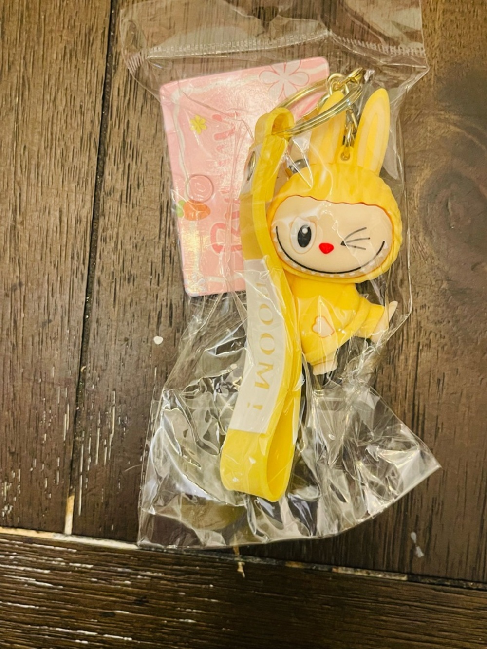 Yellow Winking Bunny Keychain Toy - Cute Kids Accessory
